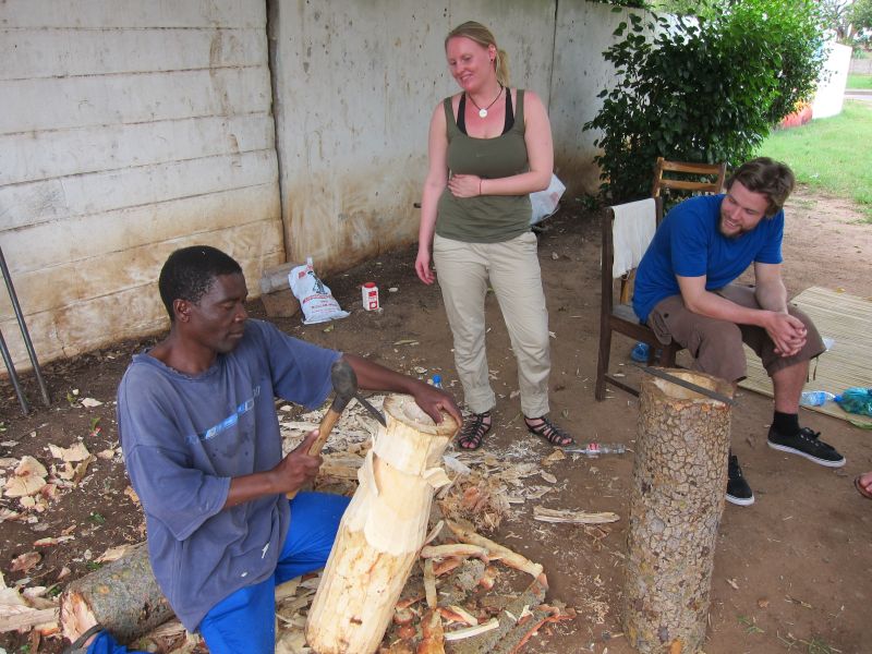 Drum making Charles chopping