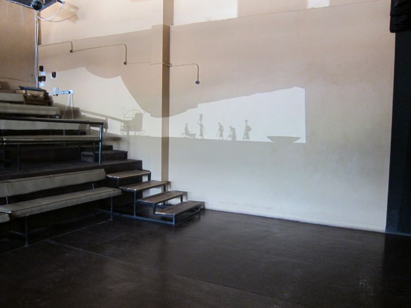 Reflextion on theatre wall