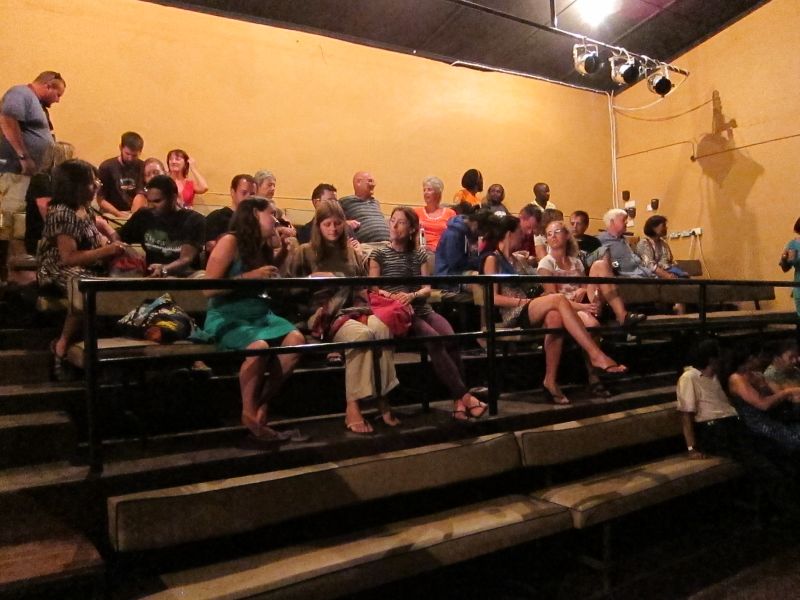 overlanders Entering the theatre after having dinner